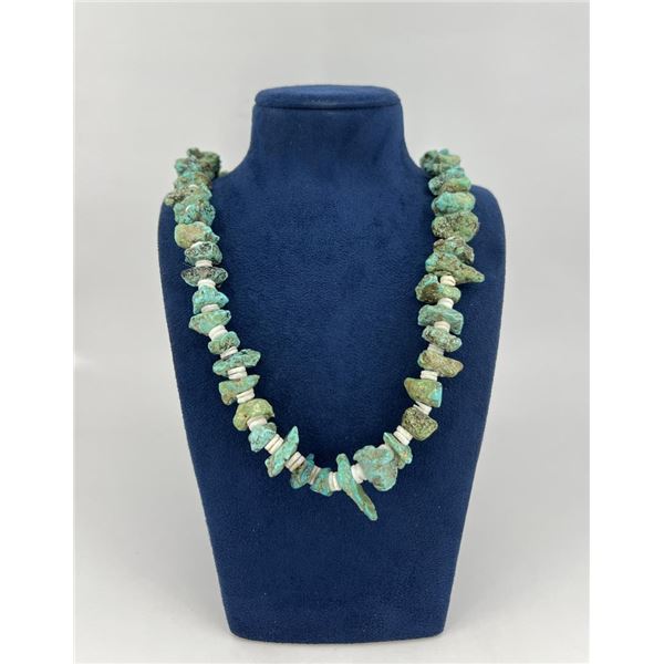 Antique Santo Domingo Pueblo Turquoise Necklace