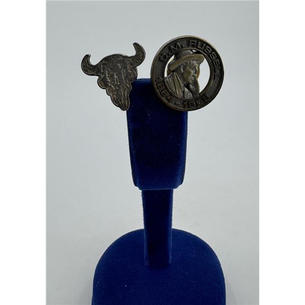 Charles M Russell Skull Society Pins