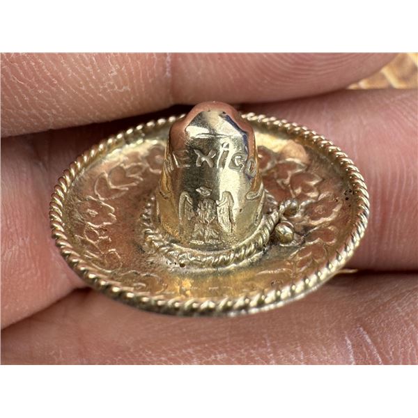 10K Gold Mexican Sombrero Charm