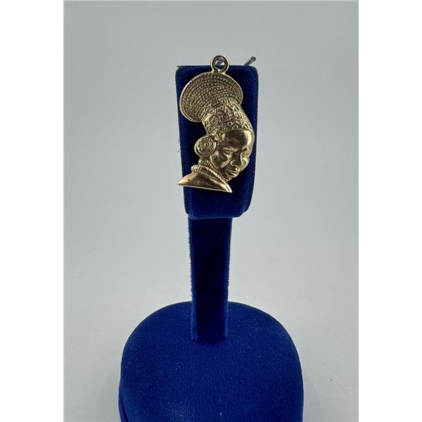 9K Gold African Lady Charm