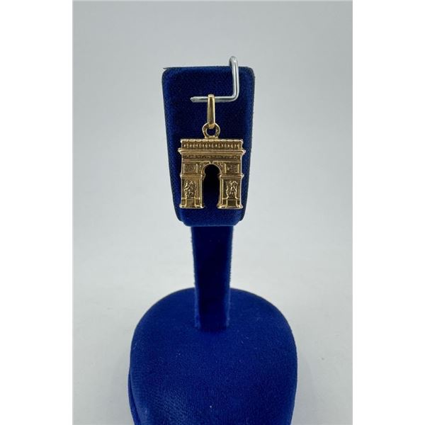 18K Gold Arc de Triomphe Charm