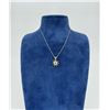Image 1 : 14K Gold Sapphire Diamond Necklace & Pendant