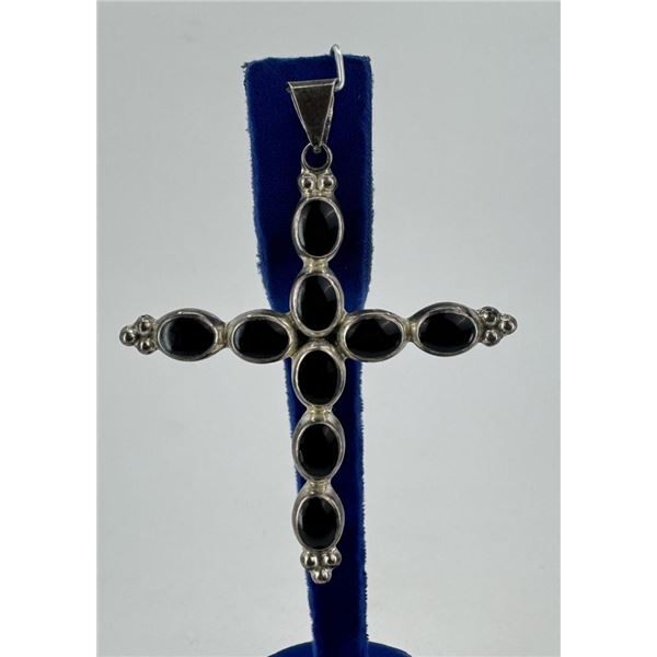 Taxco Mexico Sterling Silver Cross Pendant