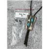 Image 6 : Navajo Sterling Silver Turquoise Bolo Tie