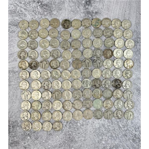 Collection Of 114 Silver Quarters