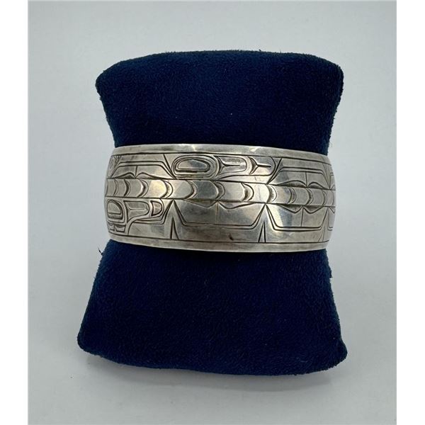 Jan L See Tlingit Sterling Killer Whale Bracelet