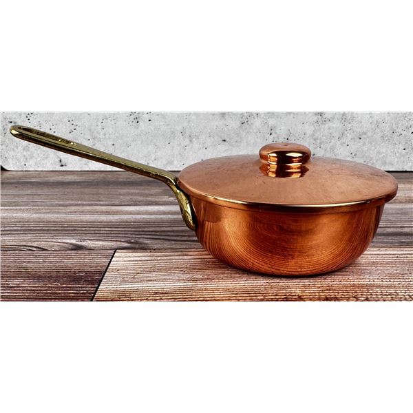 Copper & Brass Sauce Pan With Lid