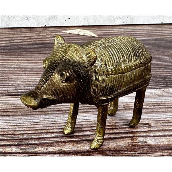 Brass Pig Figure