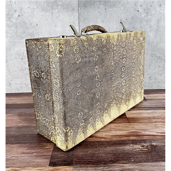 Incredible Vintage Monitor Lizard Skin Suitcase