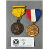 Image 1 : 2 Vintage Swimming Medals w/Ribbon - Amateur Athletics Union Columbia Basin & Other