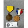 Image 2 : 2 Vintage Swimming Medals w/Ribbon - Amateur Athletics Union Columbia Basin & Other