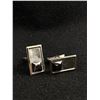 Image 1 : Pair of Cufflinks 1960s Black Alaska Panels