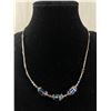 Image 1 : Sterling Silver w/ Aurora Crystal Choker Necklace