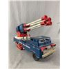 Image 1 : Vintage MAR Toys Japan, Tin Military Air Defense Vehicle w/Bullet Gun. Approx. 15" L