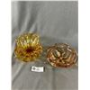 Image 2 : Vintage Murano Art Glass- 8" Diameter Folded Bowl & 6" Diameter Ashtray