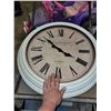 Image 2 : Large Off White Metal Decor Clock | Battery Operated