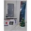 Image 1 : Lot of Estate Decor | Versa Clock (new) | Digital Photo Frame | Small Light up Christmas Tree + New 