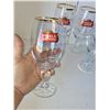 Image 3 : Set of 5 Gold Rimmed Stella Artois Beer Goblets