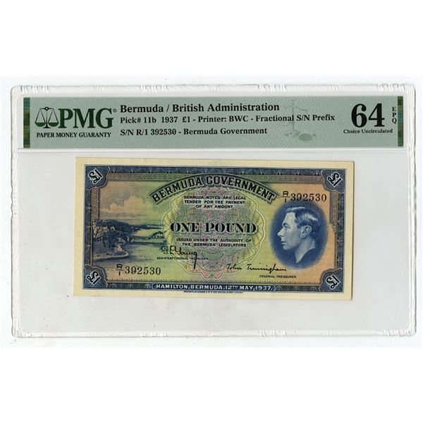 Bermuda Government, 1937, Issued Banknote