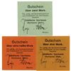 Image 1 : Stadtische Sparkasse, Oberhausen, (Rhld.). ND (ca. 1917-1918). Lot of 3 Issued Notgeld Emergency Not