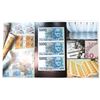 Image 1 : Bank of Israel, 1984, Uncut Sheet of 3 Banknotes with Commemorative Folder