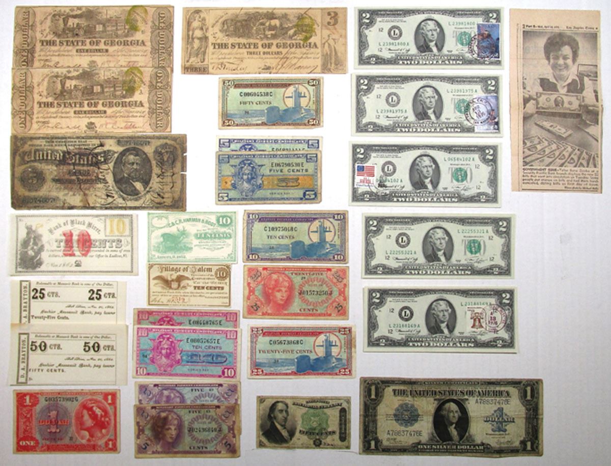 Assortment of Issued Obsolete, Scrip & Banknotes, and Miscellaneous ...