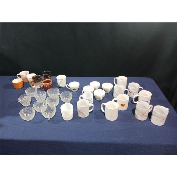 Collection of Cups - Including Teacups, Mugs and Glasses