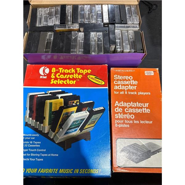 8 Track Holder Cassette Tape Collection Stereo Cassette Adapter