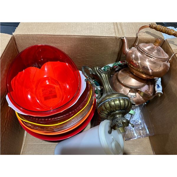 Copper Tea Pots & Bowl Collection