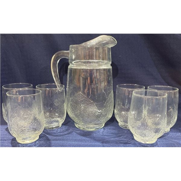 Pitcher and 6 Glass Set
