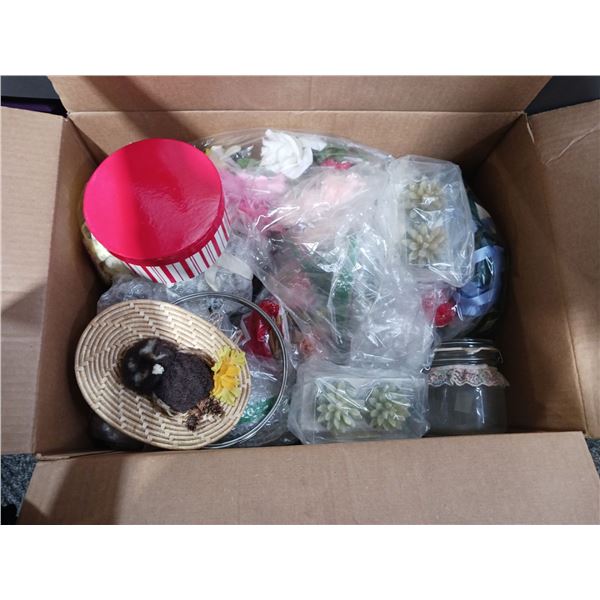 Box of Assorted Craft Supplies