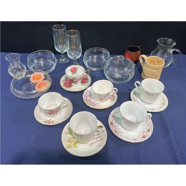 Collection of Various China and Glassware