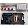 Image 2 : Collection of tools (staple gun, vacuum, drill and work light)