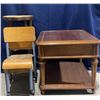 Image 1 : Bar Stool, Kids Chairs, and Side table (14.5X29.5, 22H, 23X27.5 21H)