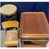 Image 2 : Bar Stool, Kids Chairs, and Side table (14.5X29.5, 22H, 23X27.5 21H)