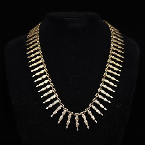 Golden Icicle Necklace and Bracelet