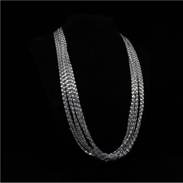 Triple Layered Silver Toned Chain by Celebrity