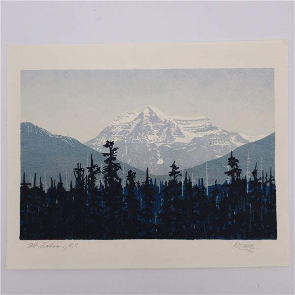 Serigraph by George Weber - Mount Robson- 70