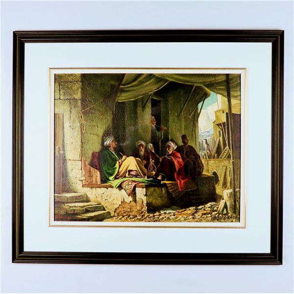 Painting "Turkischs Kaffeehaus" - reproduction by G. Guide (?)