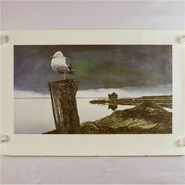 Print "Distant Rage", signed by artist