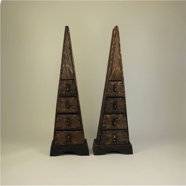 Pair of Indonesian Pyramid Drawers
