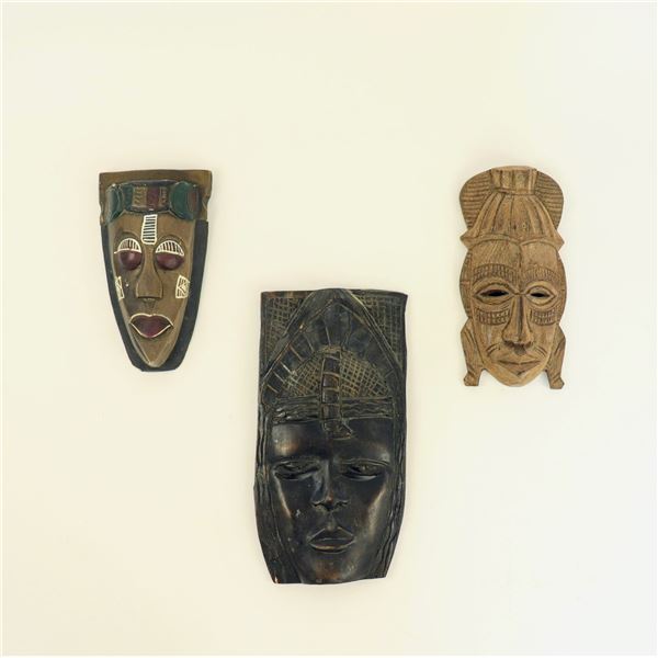 Lot of Indonesian Hand Carved Masks