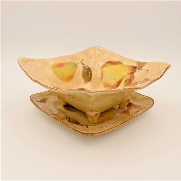 Square Bowl and Plate