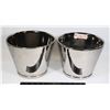 Image 1 : 2 CHROME FLOWER POTS