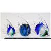 Image 1 : PACK OF 3 HANDBLOWN GLASS FISH