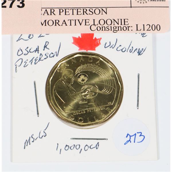 2023 OSCAR PETERSON COMMEMORATIVE LOONIE