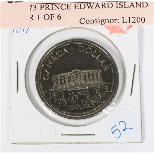 1873-1973 PRINCE EDWARD ISLAND DOLLAR 1 OF 6