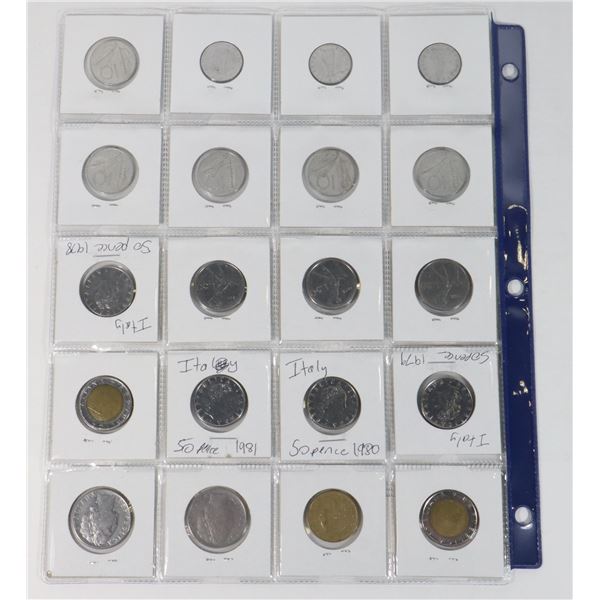 20 COINS ALL ITALY