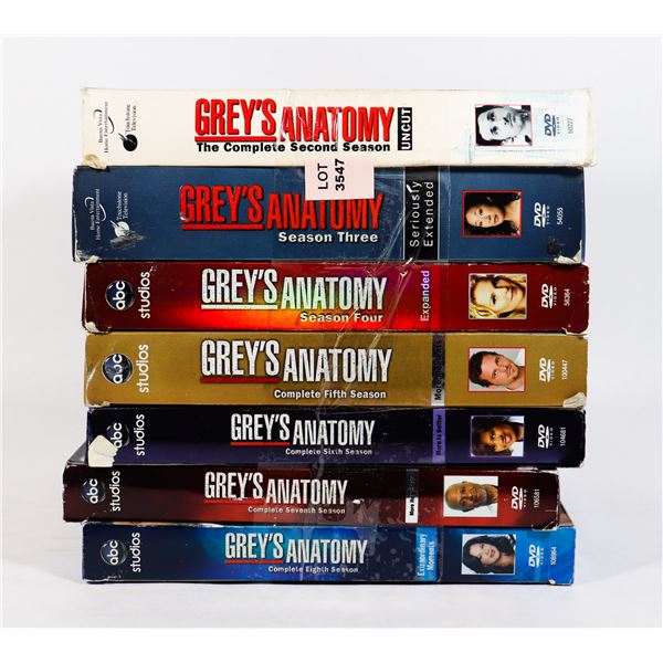 GREY'S ANATOMY SEASON 2,3,4,5,6,7 AND 8