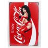 Image 1 : NEW 8" X 12" COCA-COLA PIN UP GIRL METAL WALL AR
